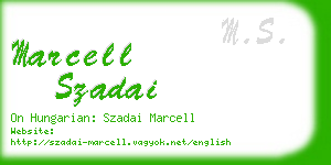 marcell szadai business card